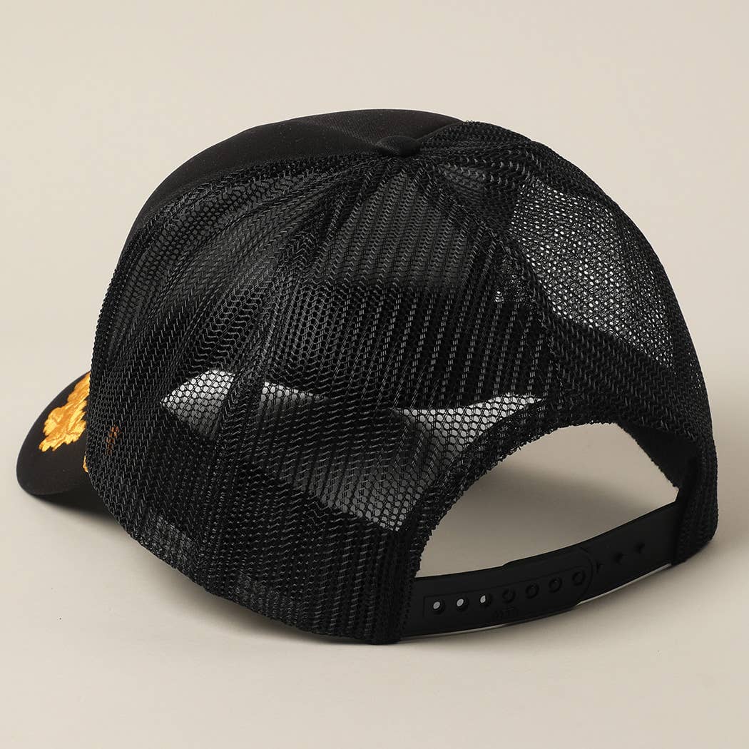 BOATIN Lettering Logo Foam Mesh Back Trucker Hat