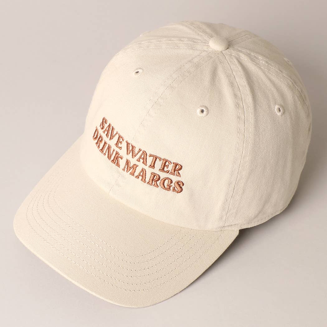 Save Water Drink Margs Embroidered Baseball Cap