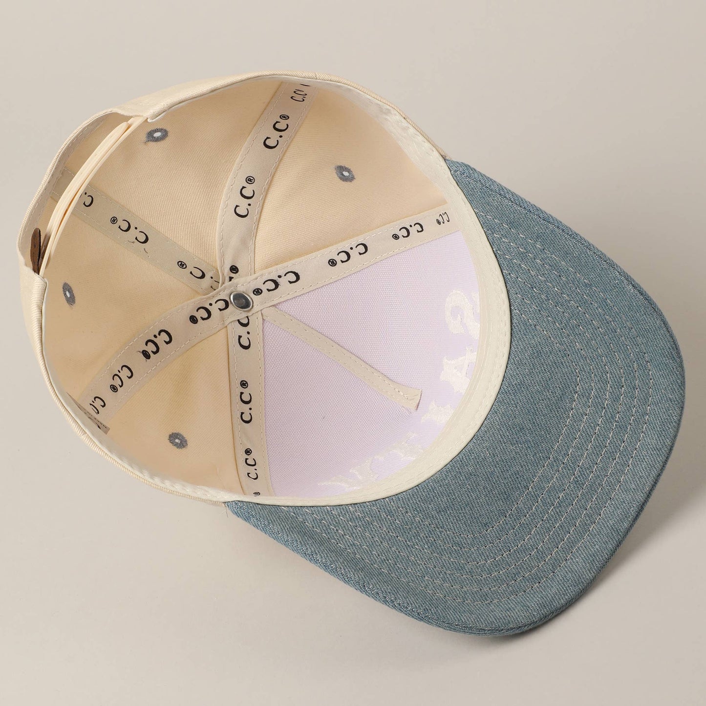 SALTY Lettering Embroidery Two-Tone Trucker Hat