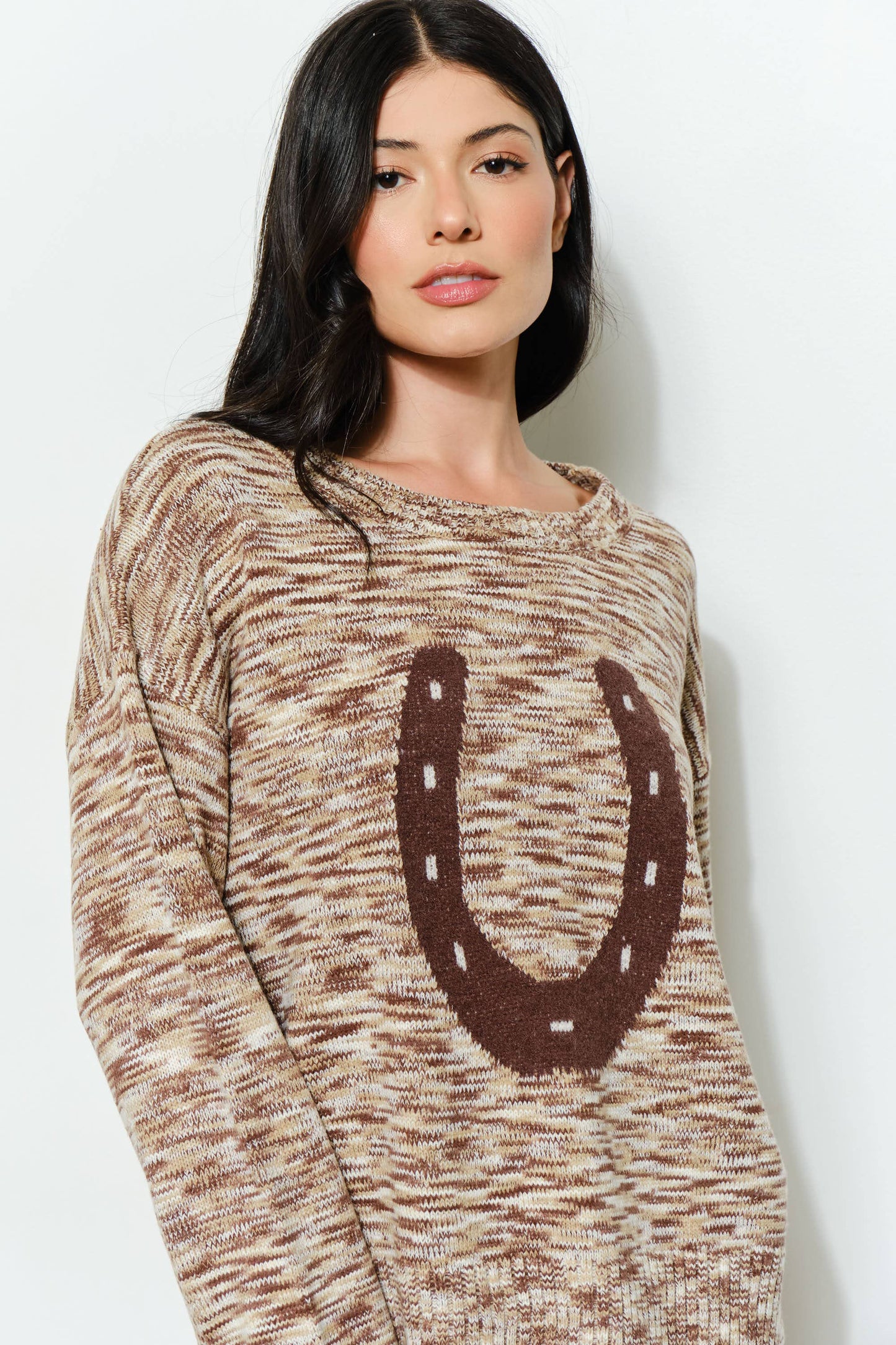 Oakleigh Horseshoe Sweater - Cozy, Knitwear
