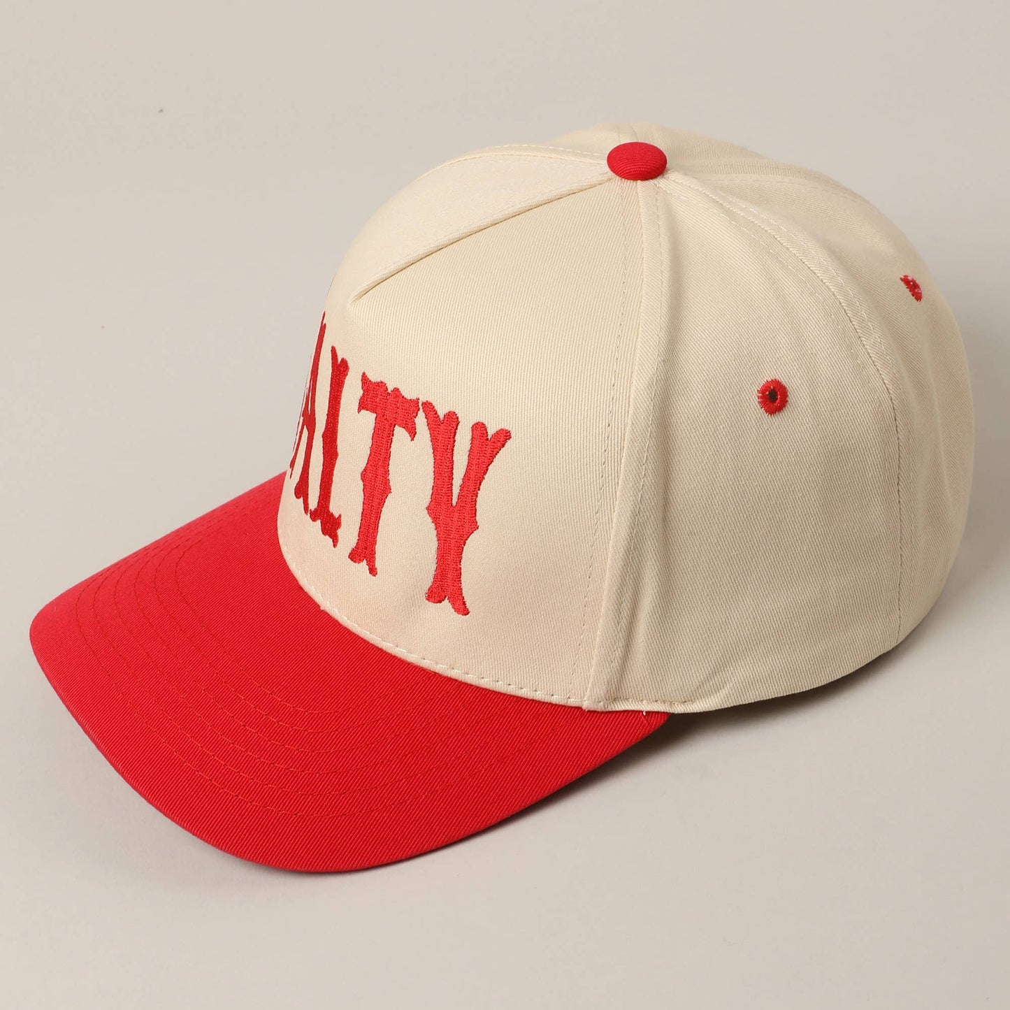 SALTY Lettering Embroidery Two-Tone Trucker Hat