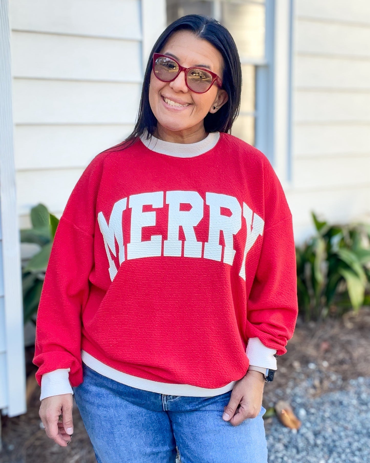 Merry Ringer Cloudy Knit Sweatshirt