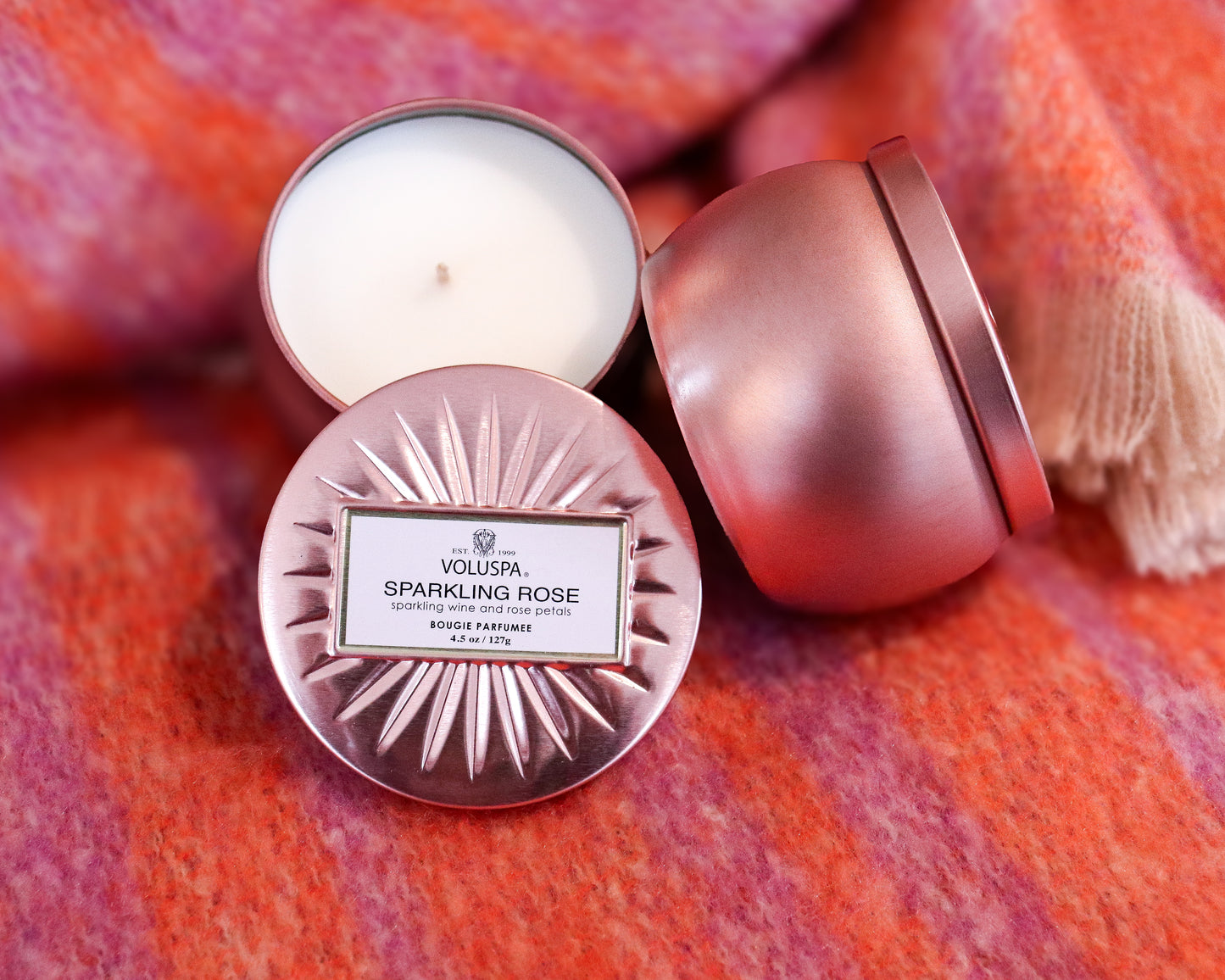Sparkling Rose Mini Tin Candle