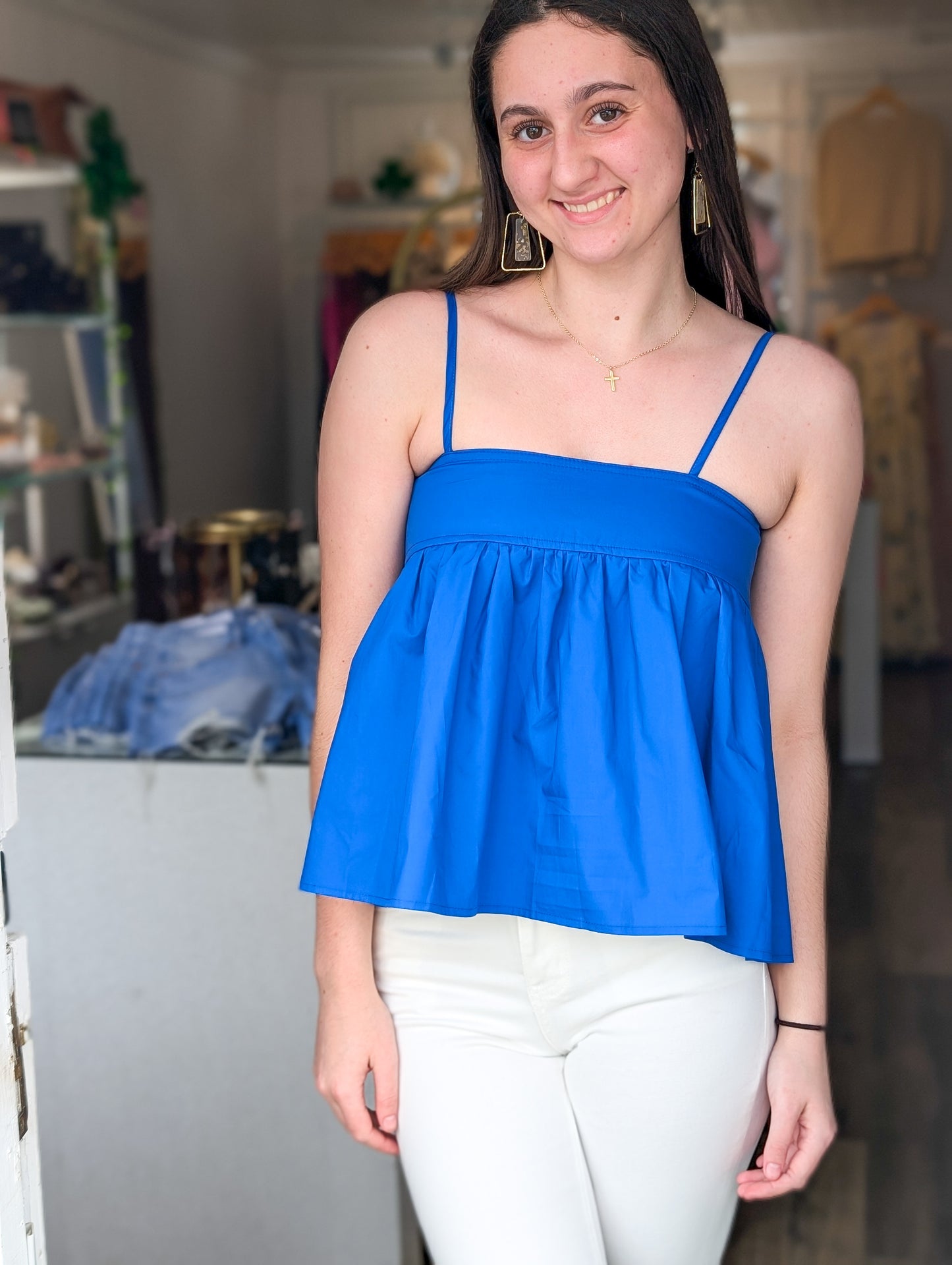 Flowy Tie-back Spaghetti Strap Top
