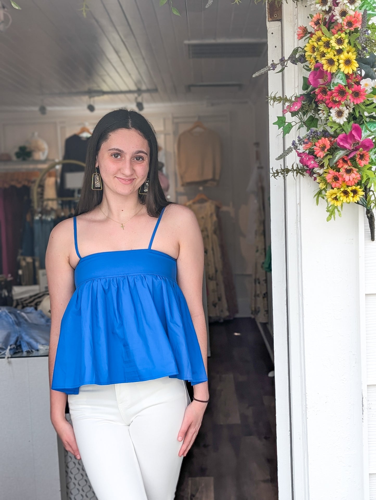 Flowy Tie-back Spaghetti Strap Top