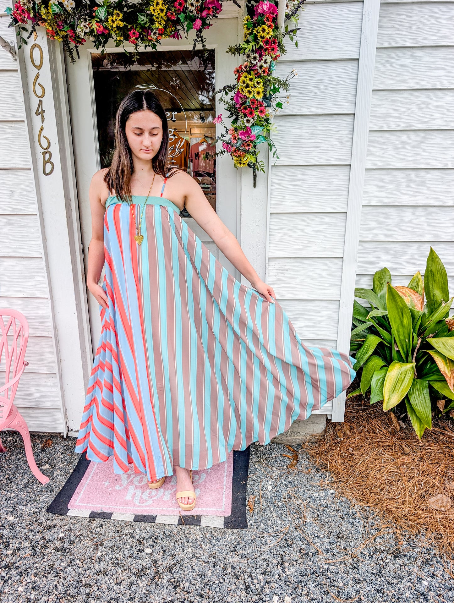 *FINAL SALE* Serafina Striped Maxi