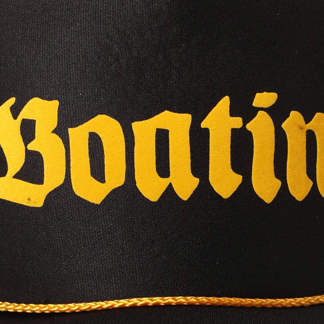 BOATIN Lettering Logo Foam Mesh Back Trucker Hat