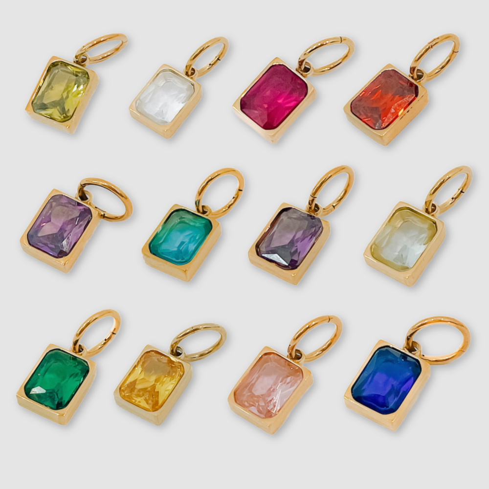 Birthstone Charm Bar Chanelle Charms - WATERPROOF