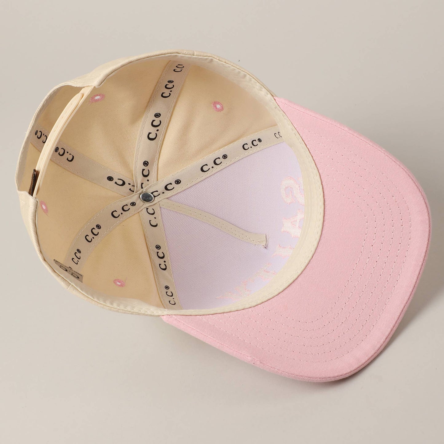 SALTY Lettering Embroidery Two-Tone Trucker Hat