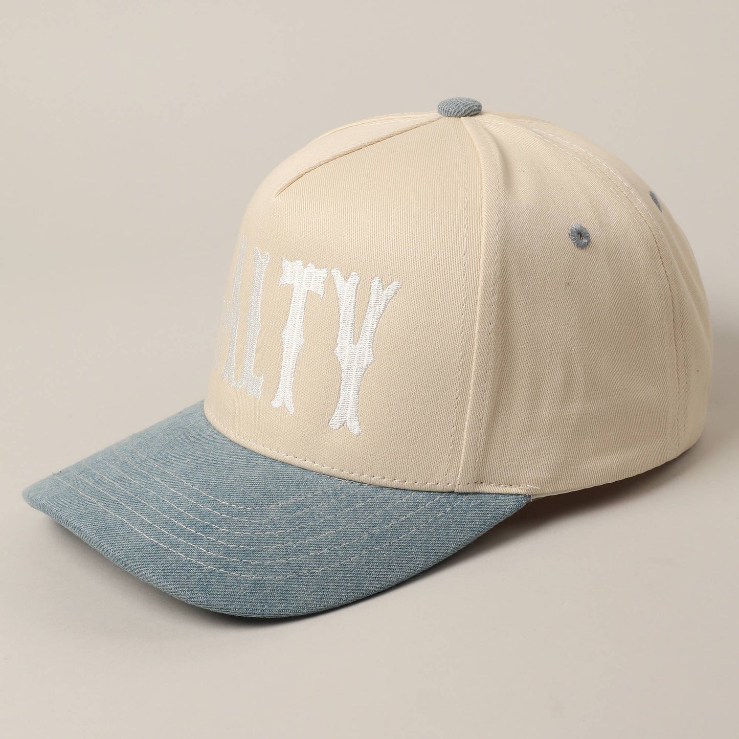 SALTY Lettering Embroidery Two-Tone Trucker Hat
