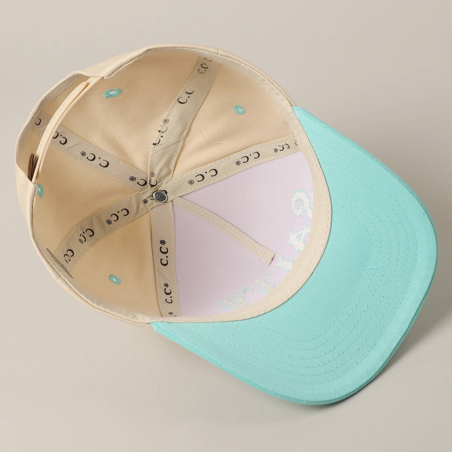 SALTY Lettering Embroidery Two-Tone Trucker Hat