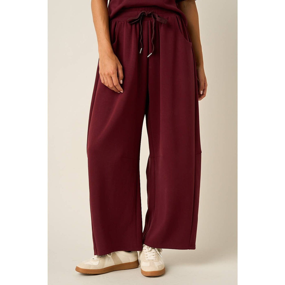 Cloud Knit Barrel Leg Pants