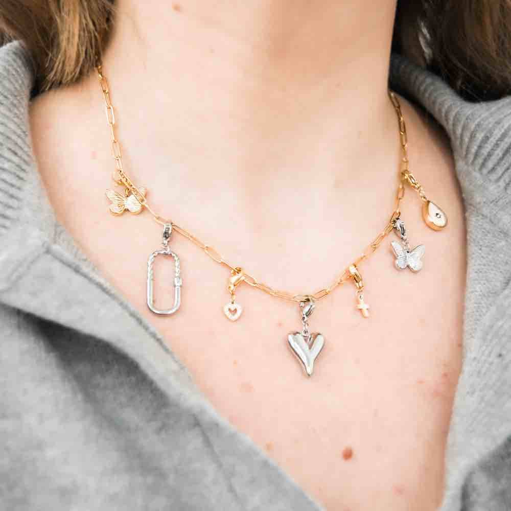 Chanelle Custom Charm Necklace Chains Gold & Silver WATERPROOF