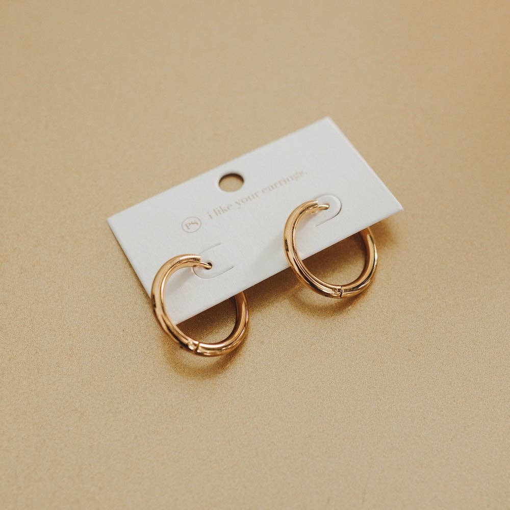 Sweetheart Hoop Earrings - Waterproof