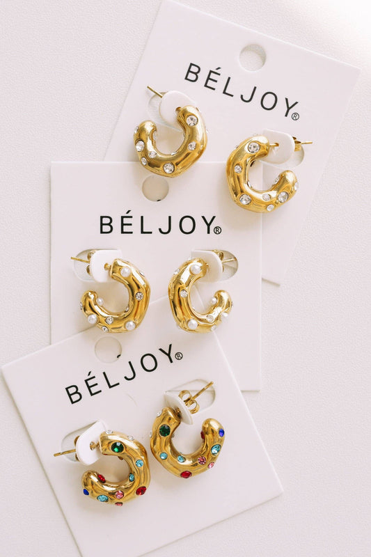 Ebby Crystal Hoop Earrings