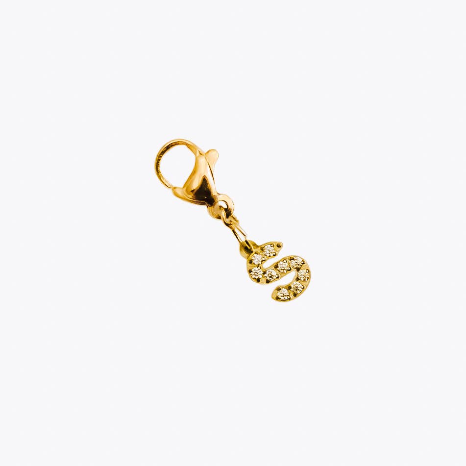 Initial Charm Bar Chanelle Charms  - WATERPROOF