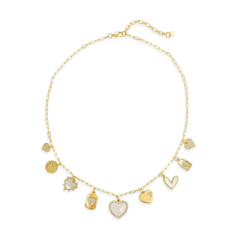 Gold Heart Charm Necklace