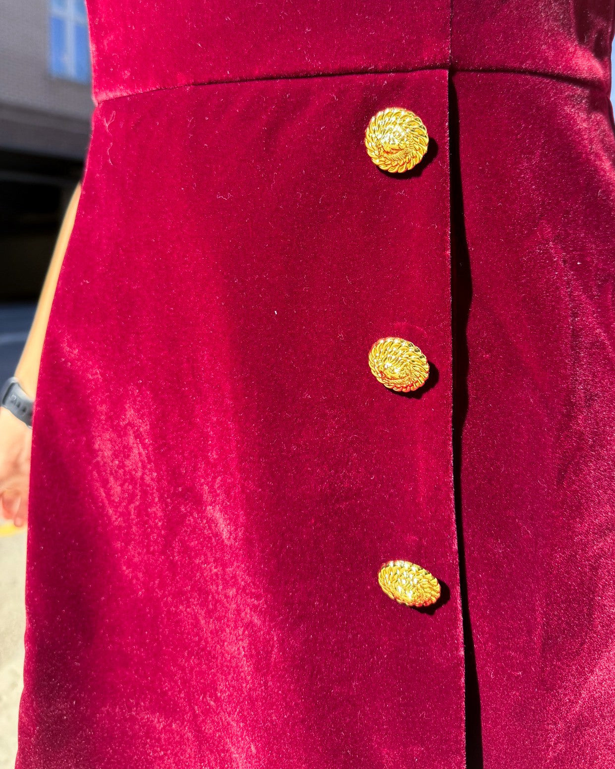 Burgundy Velvet Romper