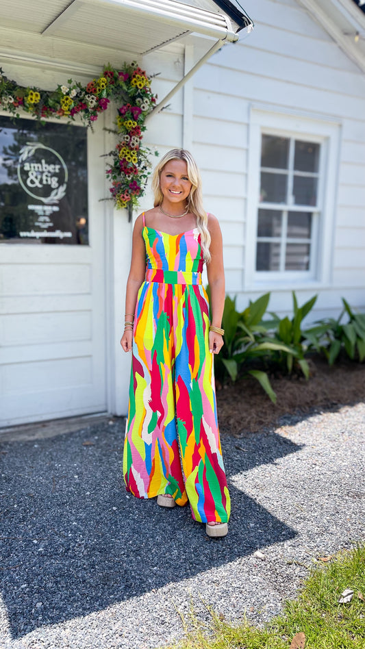 *FINAL SALE* Multicolor Woven Jumpsuit