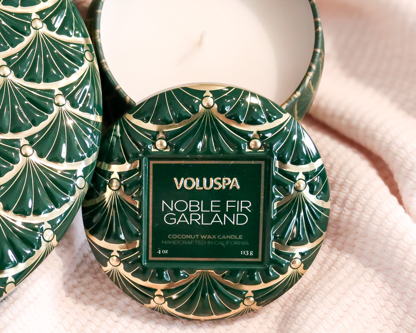 Noble Fir Garland Mini Tin Candle