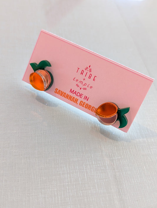 Georgia peach stud earrings