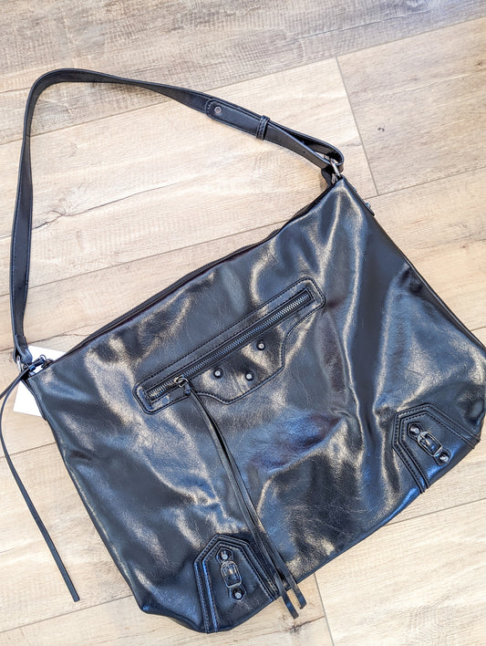 Oversized Vegan Leather Tabitha Tote with Adjustable Strap