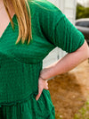 *FINAL SALE* Kelly Green SO Fresh Tiered Aline Mini Dress