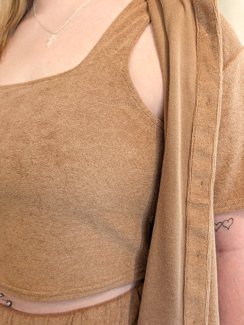 Brown Terry Cloth Tank 