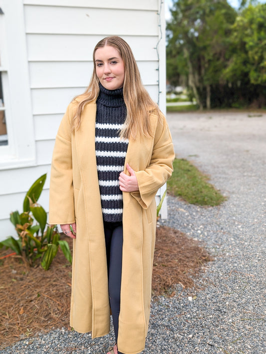 *Final Sale* Honey Gold Long Open Coat