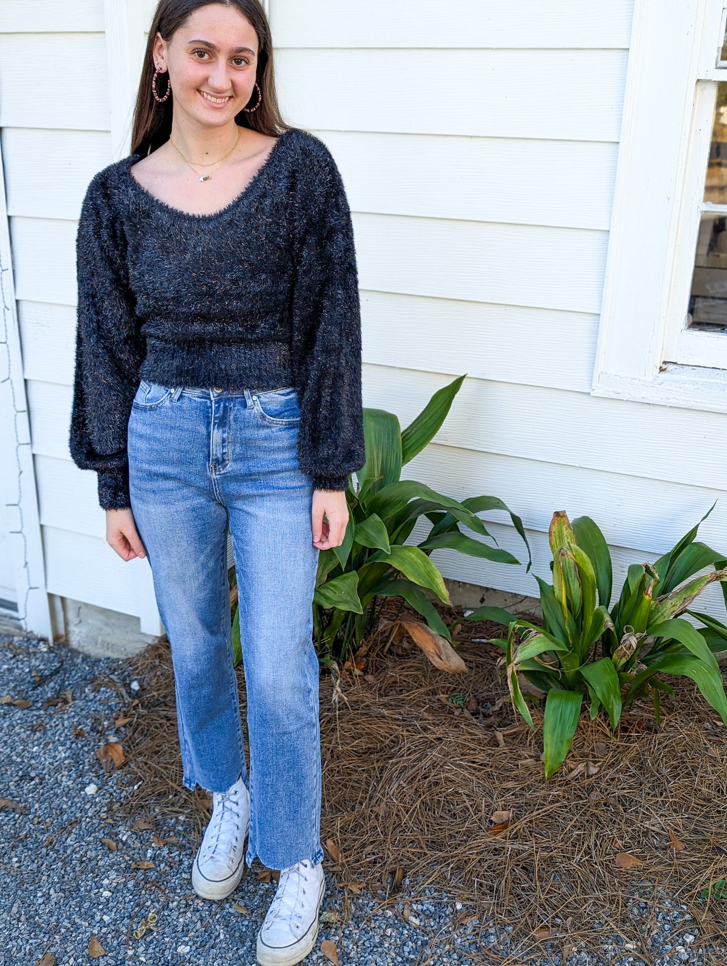 Knit Sweater Off The Shoulder Pullover Top