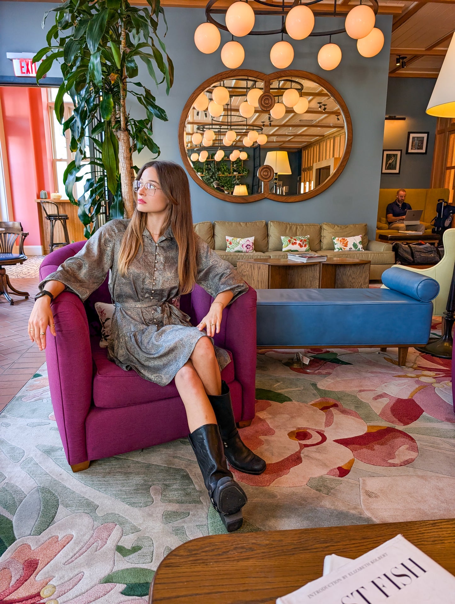 Golden Tapestry Button Down Dress