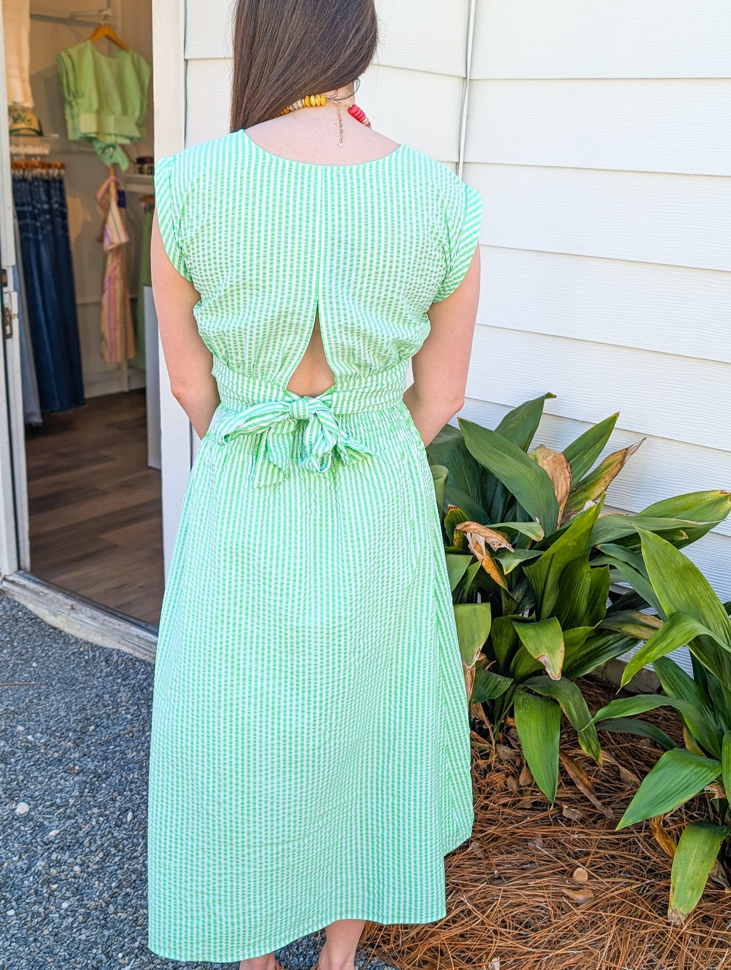 *FINAL SALE*Flowy Mint Green Pin Striped Top