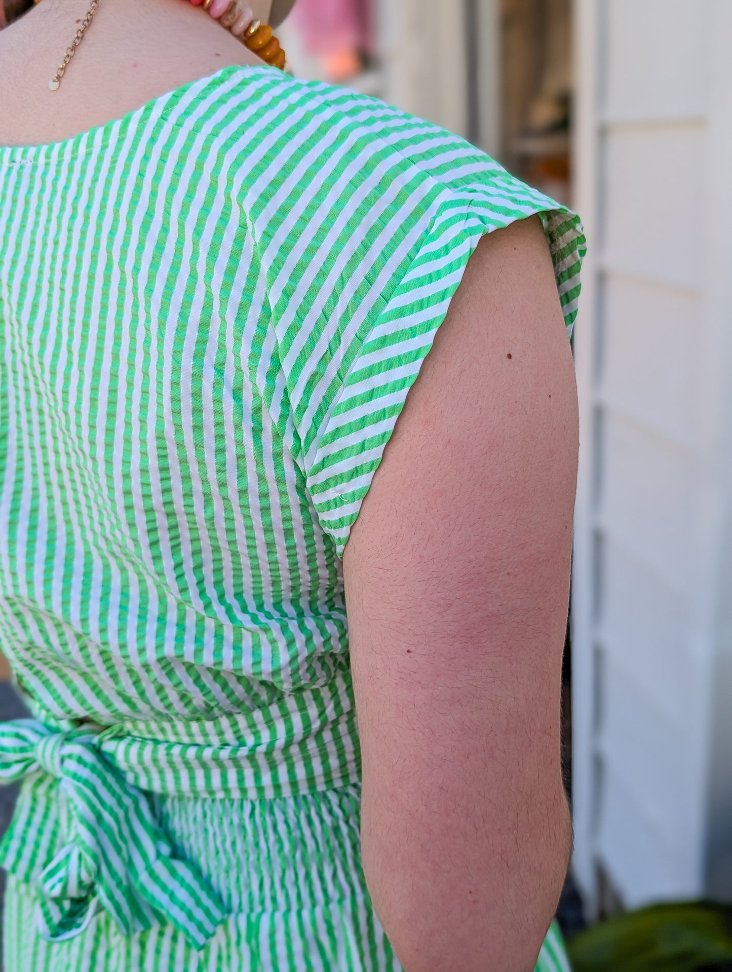 *FINAL SALE*Flowy Mint Green Pin Striped Top