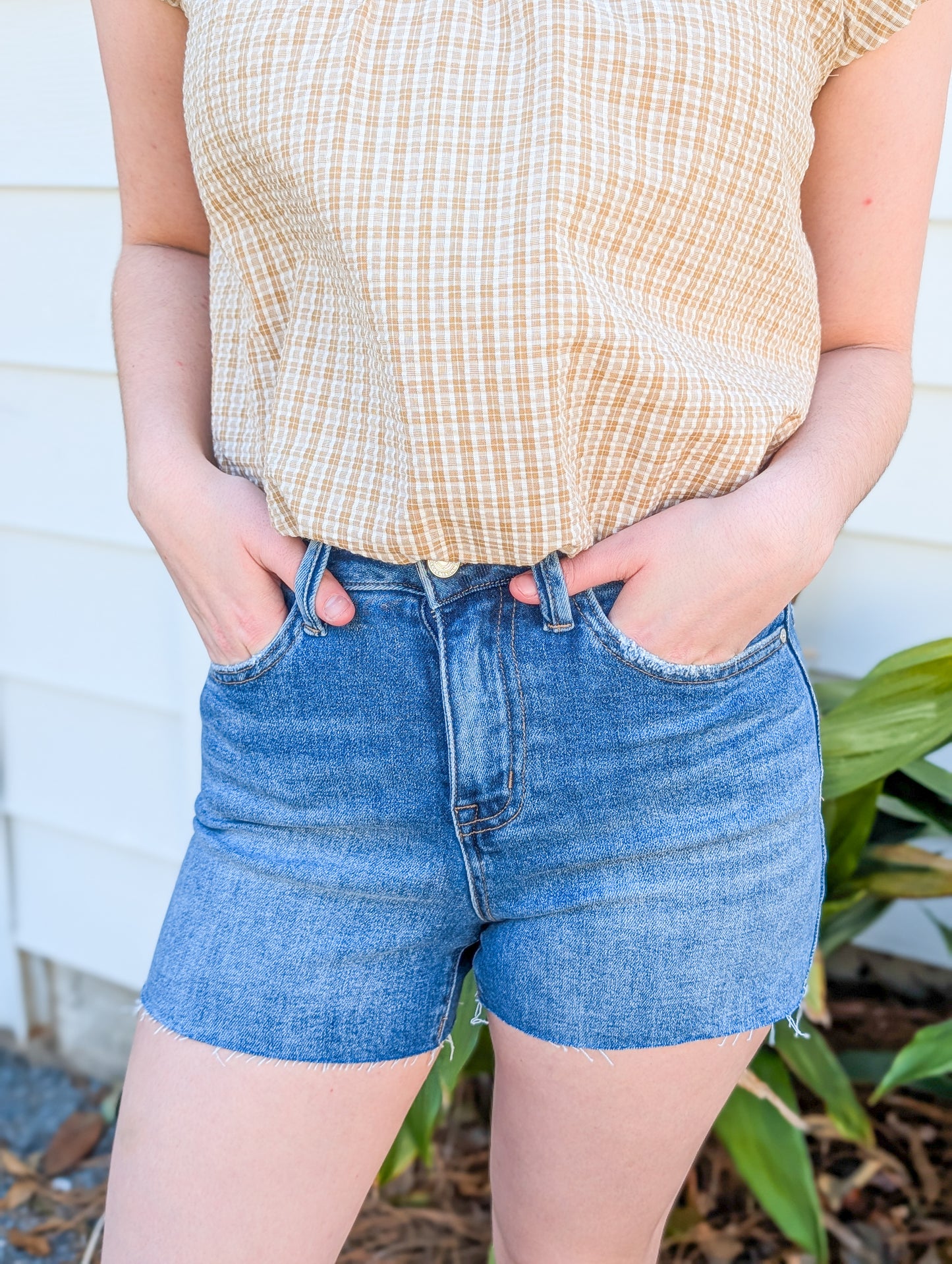 Medium Denim Valentines High Rise Shorts