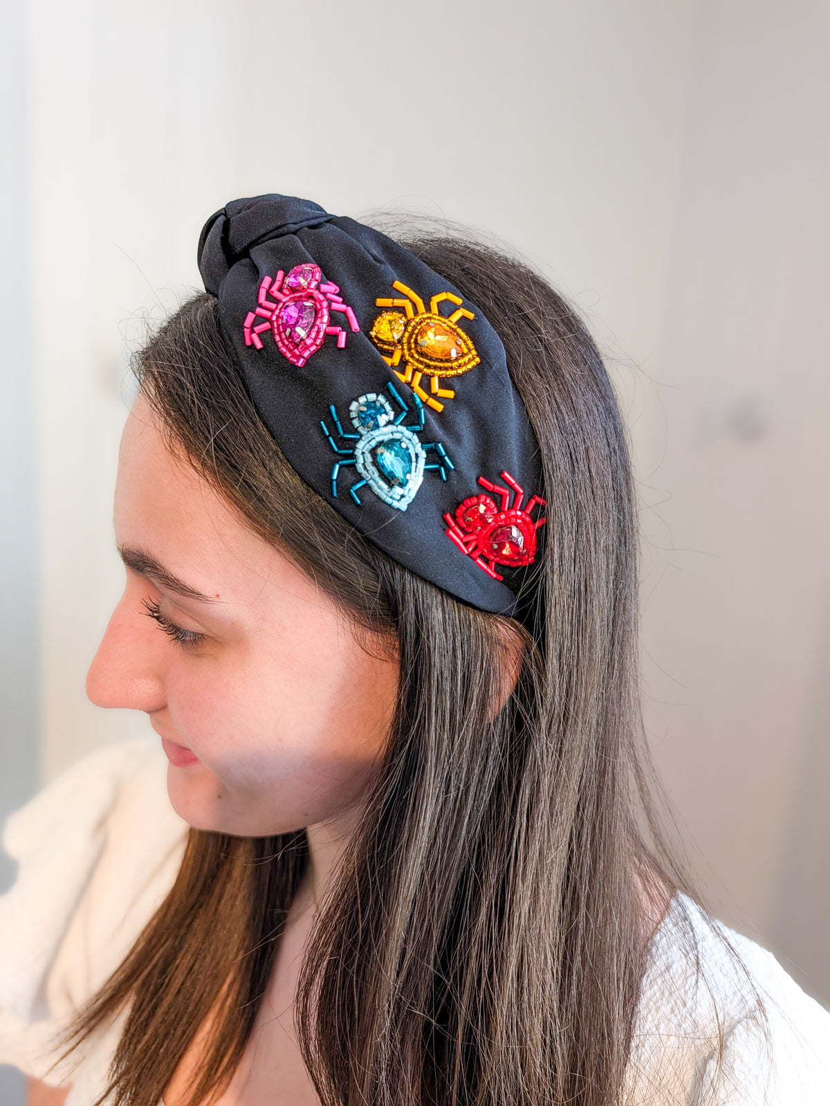 Large Gem Spider Multi Color Headband
