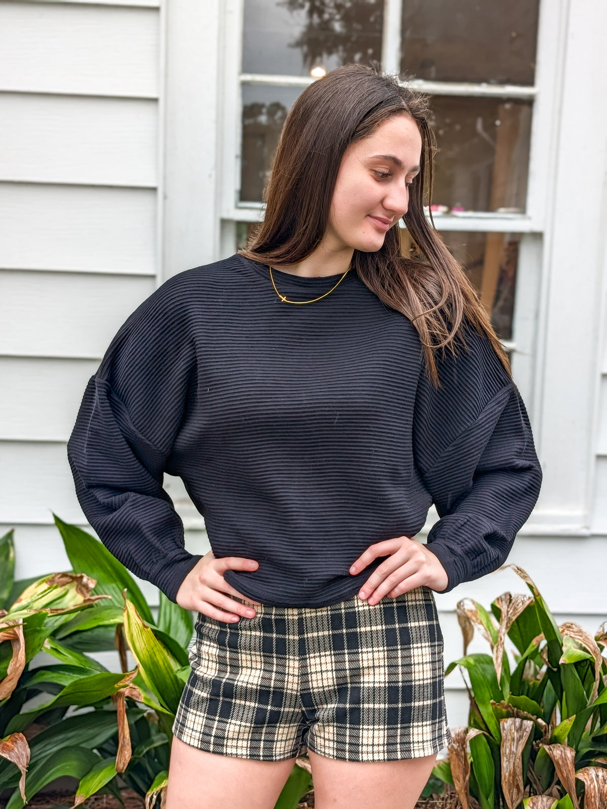 Served Up Stretch Plaid Shorts