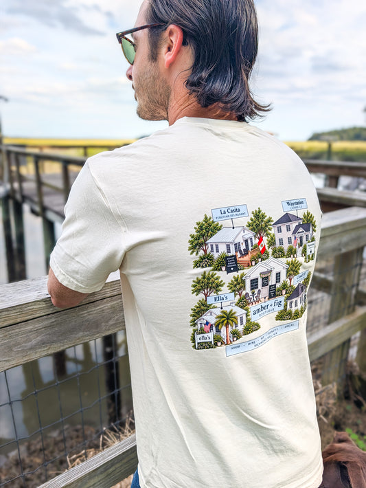 Richmond Hill Shop Small Unisex Comfort Color Tee with Blue