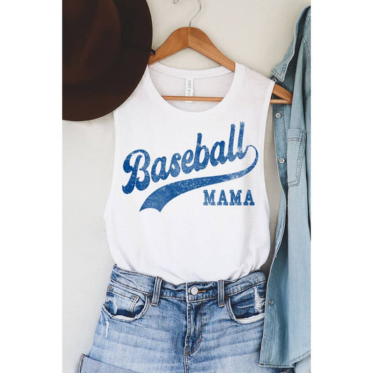 “Baseball Mama” Mineral Graphic Tank Top