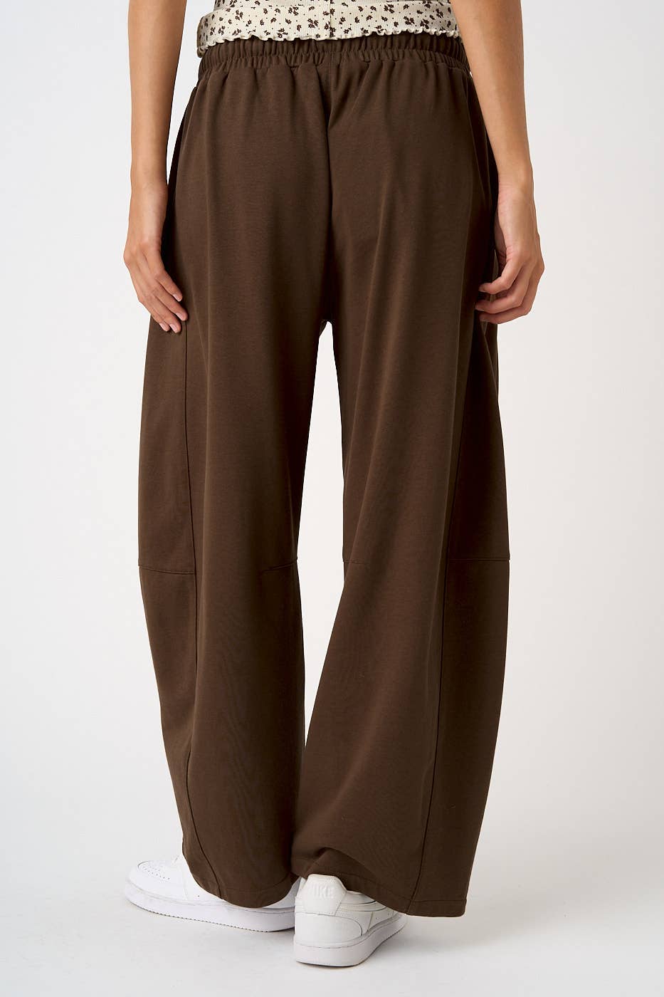 Cotton French Terry Barrel Pants
