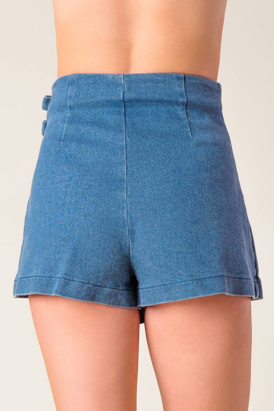 Medium Indigo Washed Denim Skort